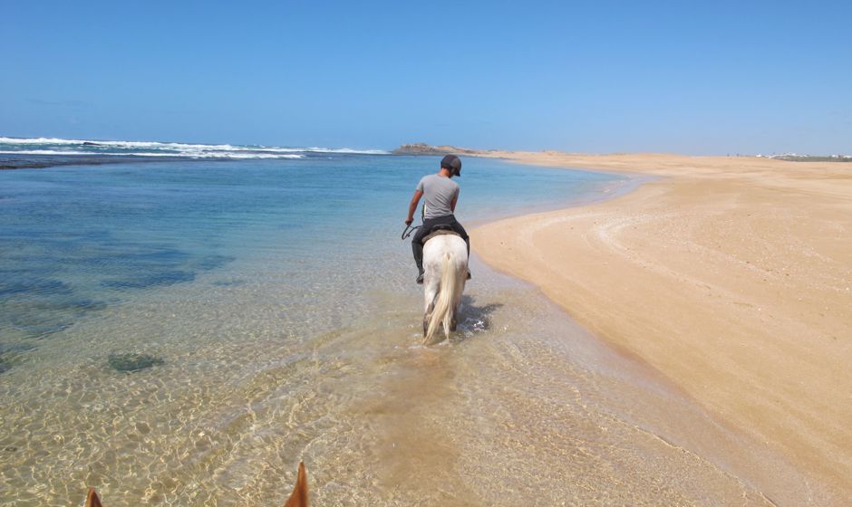 Horse riding in Oualidia on the Atlantic coast of Morocco