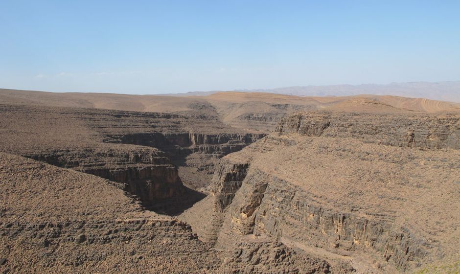 Lunascape between Ouarzazate and Agdz in southern Morocco