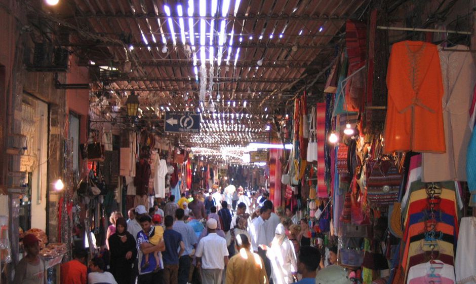 Shopping in the souks of Marrakech MOROCCO